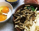 きのことほうれん草の♡味噌マヨそぼろ炒め作り方1写真