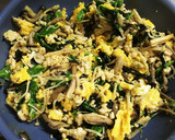 きのことほうれん草の♡味噌マヨそぼろ炒め作り方4写真