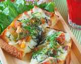 簡単朝食✿焼鳥缶で照焼きチキンのトースト作り方4写真
