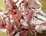 豚肉のねぎ塩（葱のせ）作り方1写真