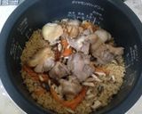 簡単時短☆炊飯器一つで鶏肉の炊き込み丼作り方4写真