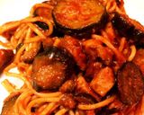 茄子とズッキーニのベーコントマトパスタ。作り方9写真