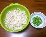 大根葉っぱ育てて♡ラーメン風もやしスープ作り方2写真