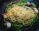 柚子胡椒のペペロンチーノ❀パスタランチ作り方10写真