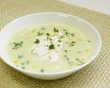 マッシュルームとそら豆の豆乳スープ♪作り方5写真