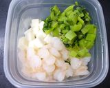 大根の葉っぱとエビで、モチモチ❤かきあげ作り方1写真