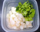大根の葉っぱとエビで、モチモチ❤かきあげ作り方1写真