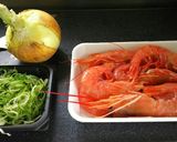 赤エビの葱パッチョ作り方1写真