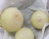 玉ねぎのファルシ:ハンバーグ風味の詰め物作り方6写真