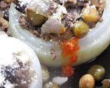 玉ねぎのファルシ:ハンバーグ風味の詰め物作り方16写真