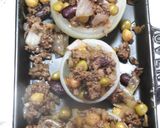 玉ねぎのファルシ:ハンバーグ風味の詰め物作り方15写真