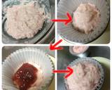 ピンクのイチゴジャム蒸しパン作り方3写真