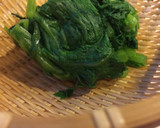 春菊とひじきの煮物 白和え風味作り方1写真