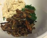 春菊とひじきの煮物 白和え風味作り方3写真