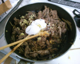 簡単！　牛肉と　ごぼうの　甘辛炒め！！作り方4写真