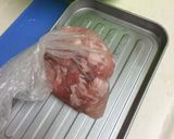 スペースパンで豚コマと高野豆腐の唐揚作り方1写真