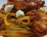 絶品！有頭エビのトマトソースパスタ作り方5写真