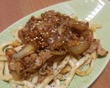 黒ごしょうが決めての肉味噌うどん♪作り方5写真