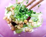 セロリと豆苗とミックスビーンズ白和え作り方5写真