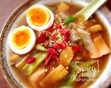 簡単カレー南蛮♪残り物のカレー&めんつゆ作り方14写真