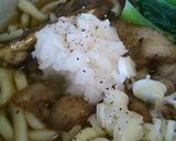 舞茸と豚肉のバター焼き 蕎麦作り方5写真