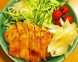 簡単♪鶏胸肉スタミナ照り焼き♪新玉添え作り方17写真