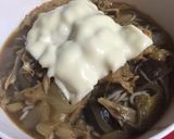 茄子と舞茸のチーズカレー蕎麦作り方7写真