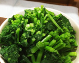 麺つゆで簡単！かき菜のお汁卵とじ作り方1写真