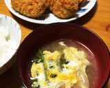 麺つゆで簡単！かき菜のお汁卵とじ作り方5写真