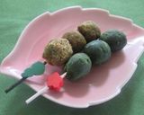 薩摩芋＆きな粉(大麦若葉）団子作り方4写真