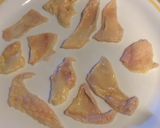おつまみ鉄板☆鳥皮のパリパリ焼き作り方1写真