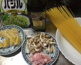 筍とキノコのバジルパスタ作り方1写真