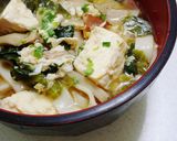 簡単☆春キャベツと豆腐の卵とじうどん作り方3写真
