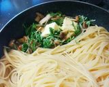 水菜と筍の春パスタ ~醤油バター味~作り方7写真