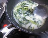 ほうれん草とあさりのクリームパスタ作り方6写真