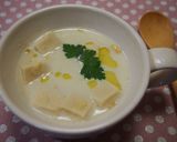 乾物でイタリアン♡高野豆腐のコーンスープ作り方3写真