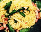 ☆簡単絶品☆春菊ペペロンチーノ作り方6写真