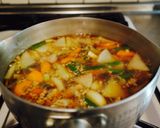 お野菜いっぱい具沢山の 肉つけうどん作り方4写真
