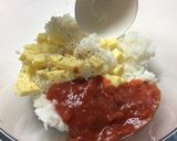 ご飯お焼きwithオイルサーディン作り方1写真