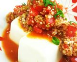 ミニトマトの赤辛冷奴作り方3写真