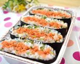 薬味入り酢飯で♡鮭フレークのおにぎらず♪作り方3写真