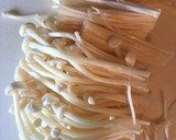 ワラビとエノキとシラスの和風パスタ作り方1写真