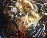 ワラビとエノキとシラスの和風パスタ作り方6写真