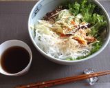 シャキッと野菜たっぷりサラダ蕎麦作り方4写真