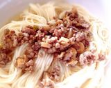 簡単☆変り肉そぼろでぶっかけ温素麺作り方5写真