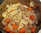 たけのこと鶏もも肉煮物作り方3写真
