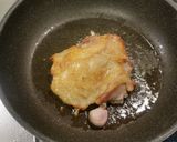 ホロホロ鶏もも肉の山かけうどん作り方4写真