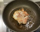 ホロホロ鶏もも肉の山かけうどん作り方5写真