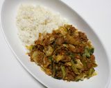 ぱぱっと春キャベツで　麻婆カレー作り方10写真