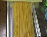 ベーコンとニンニクの白ワインソースパスタ作り方1写真